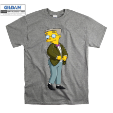 (Small, Grey) Waylon Smithers Figure Men Women Unisex Top T Shirt T-Shirt Tshirt