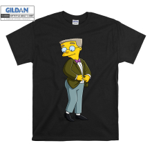 (Large, Black) Waylon Smithers Figure Men Women Unisex Top T Shirt T-Shirt Tshirt