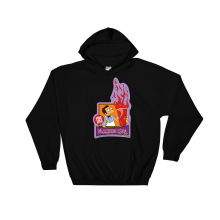 (Medium, Black) Flaming Moe's The Simpsons Black Men Women Unisex Hooded Sweatshirt Hoodie