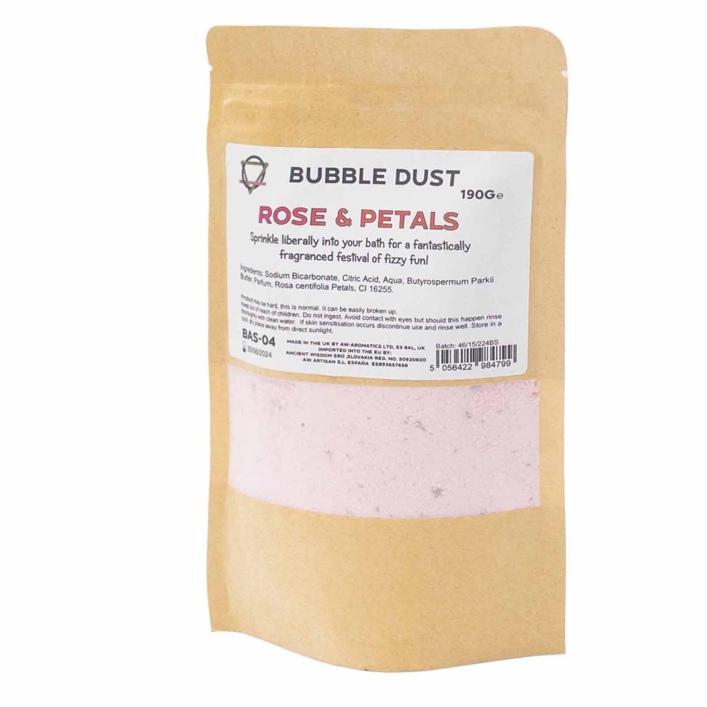 Ancient Wisdom Bathroom Luxury - Rose & Petals Bath Dust 190G