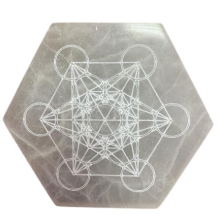 Gemstones and Esoteric Gifts - Hexagonal Charging Plate 18cm - Direction & Decision