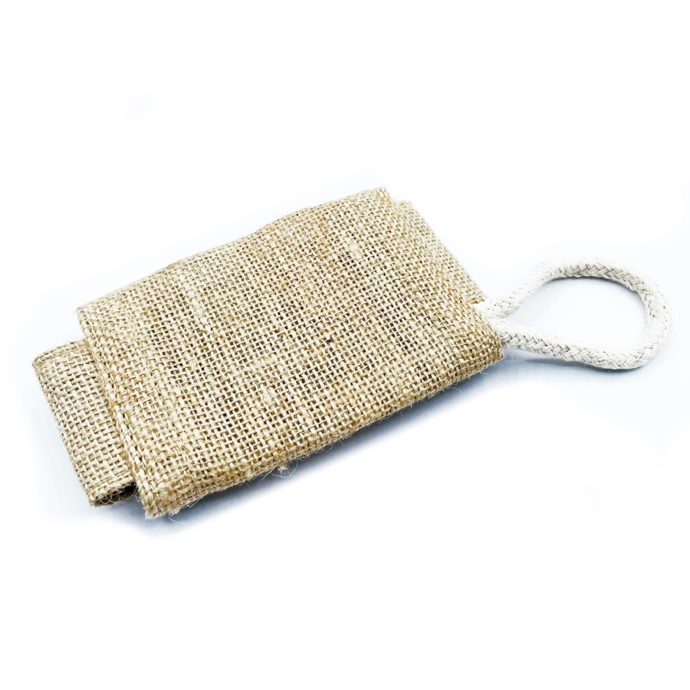 Bathroom Luxury -  Jute Scrub Soap Pouch - Natural-image-OPC-PCQJJST-NEW