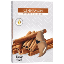 Candles and Candle Holders - Set of 6 Scented Tealights - Cinnamon