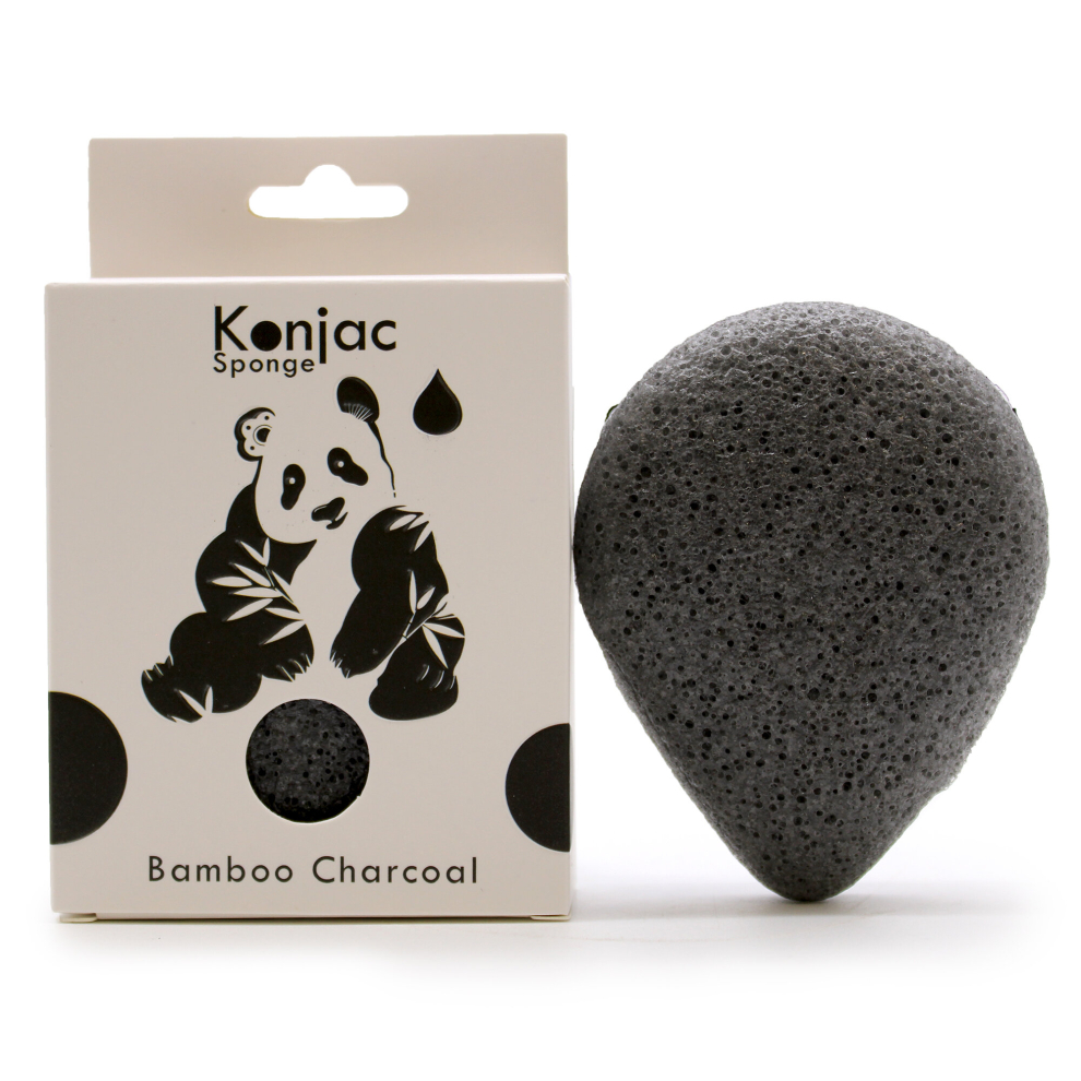 Adorable Lifestyle Bathroom Luxury - Teardrop Konjac Sponge - Bamboo Charcoal - Anti-Bacterial
