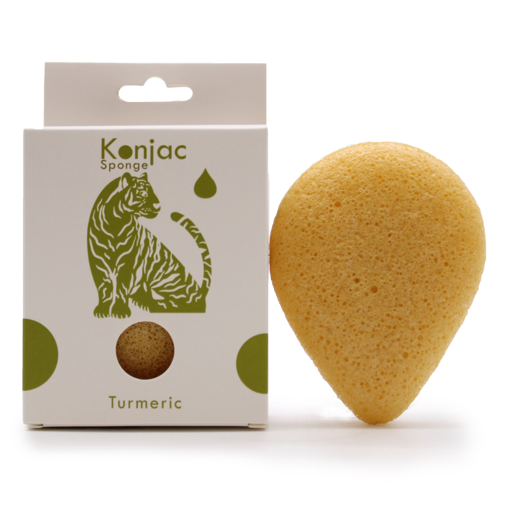 Adorable Lifestyle Bathroom Luxury - Teardrop Konjac Sponge - Turmeric - Anti-Wrinkle