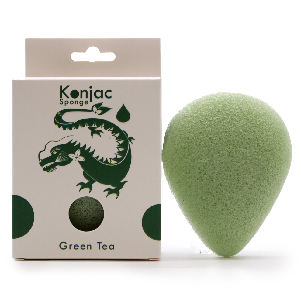 Adorable Lifestyle Bathroom Luxury - Teardrop Konjac Sponge - Green Tea - Protective