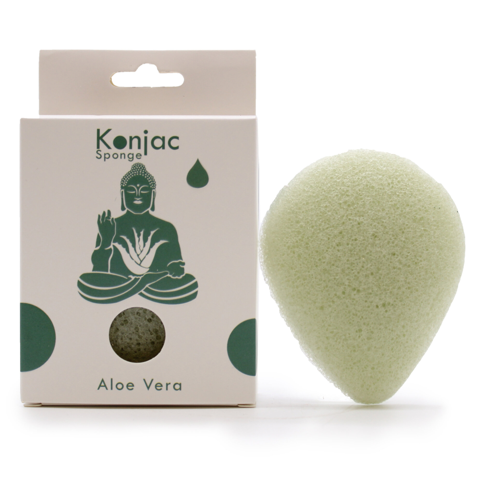 Adorable Lifestyle Bathroom Luxury - Teardrop Konjac Sponge - Aloe Vera - Healing