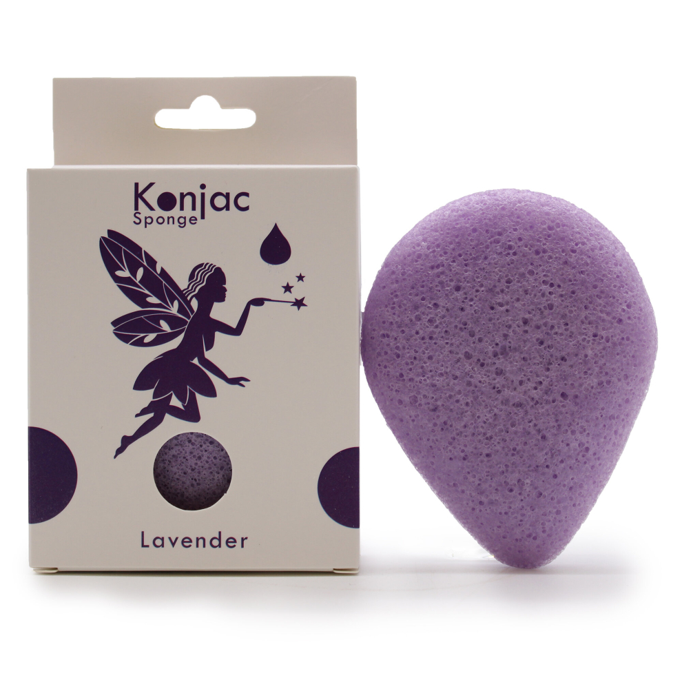 Adorable Lifestyle Bathroom Luxury - Teardrop Konjac Sponge - Lavender - Calming