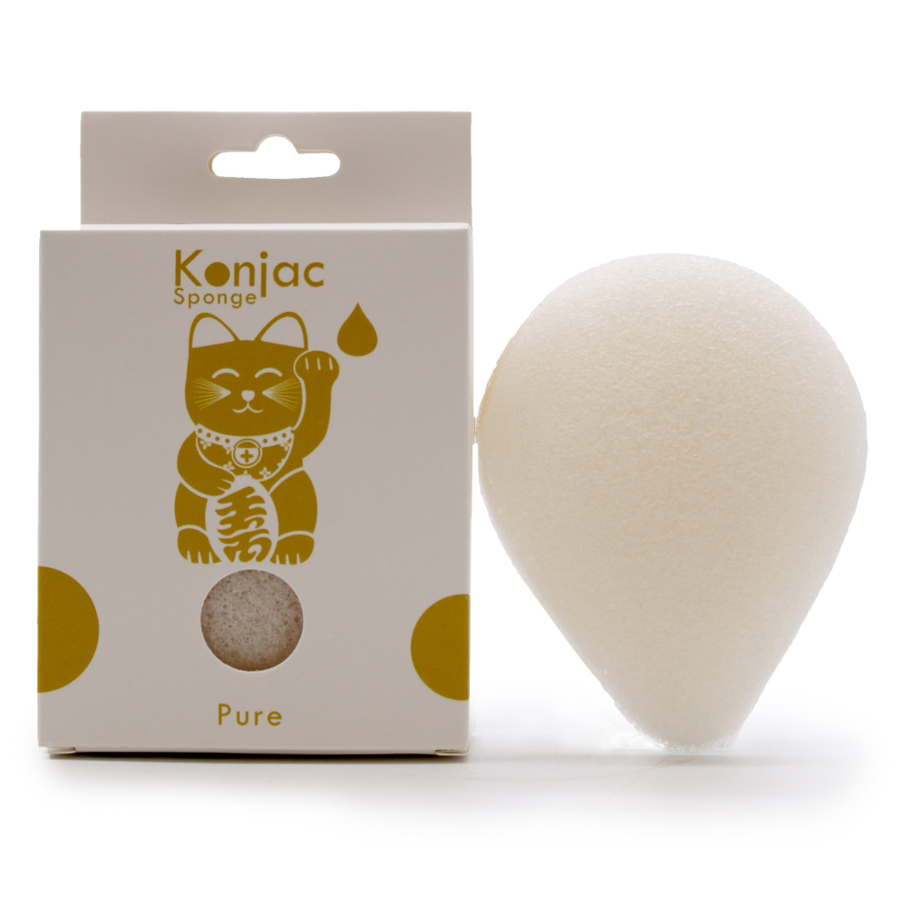 Adorable Lifestyle Bathroom Luxury - Teardrop Konjac Sponge - Natural - Sensitive Skin