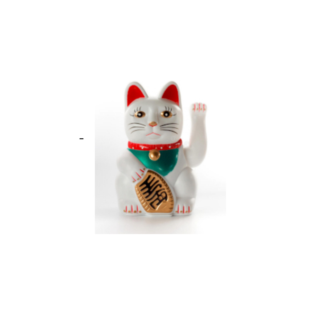 Vintage Gifts , Crystals and Collectables -  White  Money Cat - 15cm-image-OPC-PCQJMBB-NEW