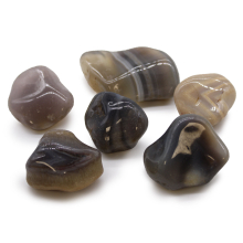 Gemstones and Esoteric Gifts - 6x of Large African Tumble Stones - Grey Agate - Botswana