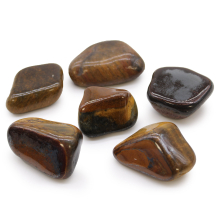Gemstones and Esoteric Gifts - 6x of Large African Tumble Stones - Tigers Eye - Varigated