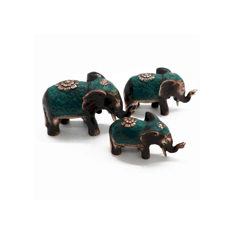 Vintage Gifts , Crystals and Collectables -  Set of 3 - Lucky Elephants (asst sizes)-image-OPC-PCQJJCZ-NEW