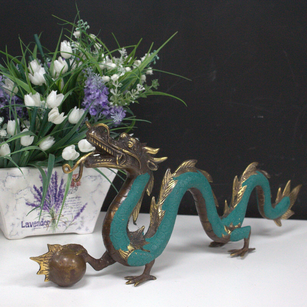 Vintage Gifts , Crystals and Collectables -  Fengshui - Med Dragon with Ball - 27cm-image-OPC-PCQJJVD-NEW