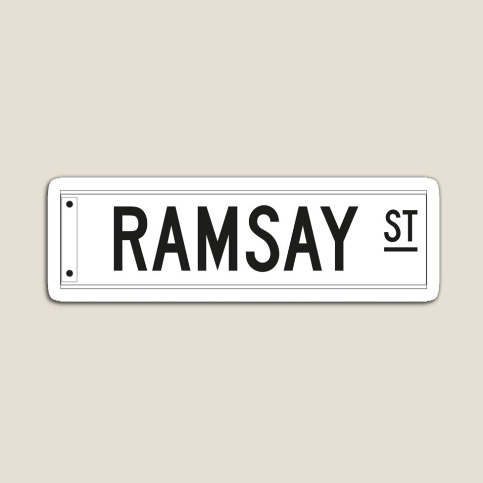 Fridge Magnets Ramsay St Street Sign Everybody Needs Good Neighbours Acrylic Meme Decoration for Home Kitchen Office