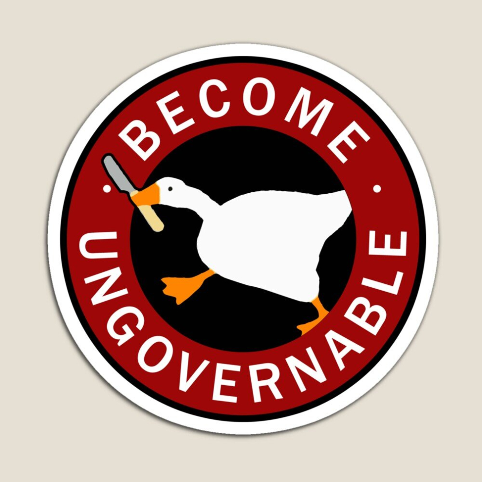 Fridge Magnets Become Ungovernable Goose Acrylic Meme Decoration for Home Kitchen Office