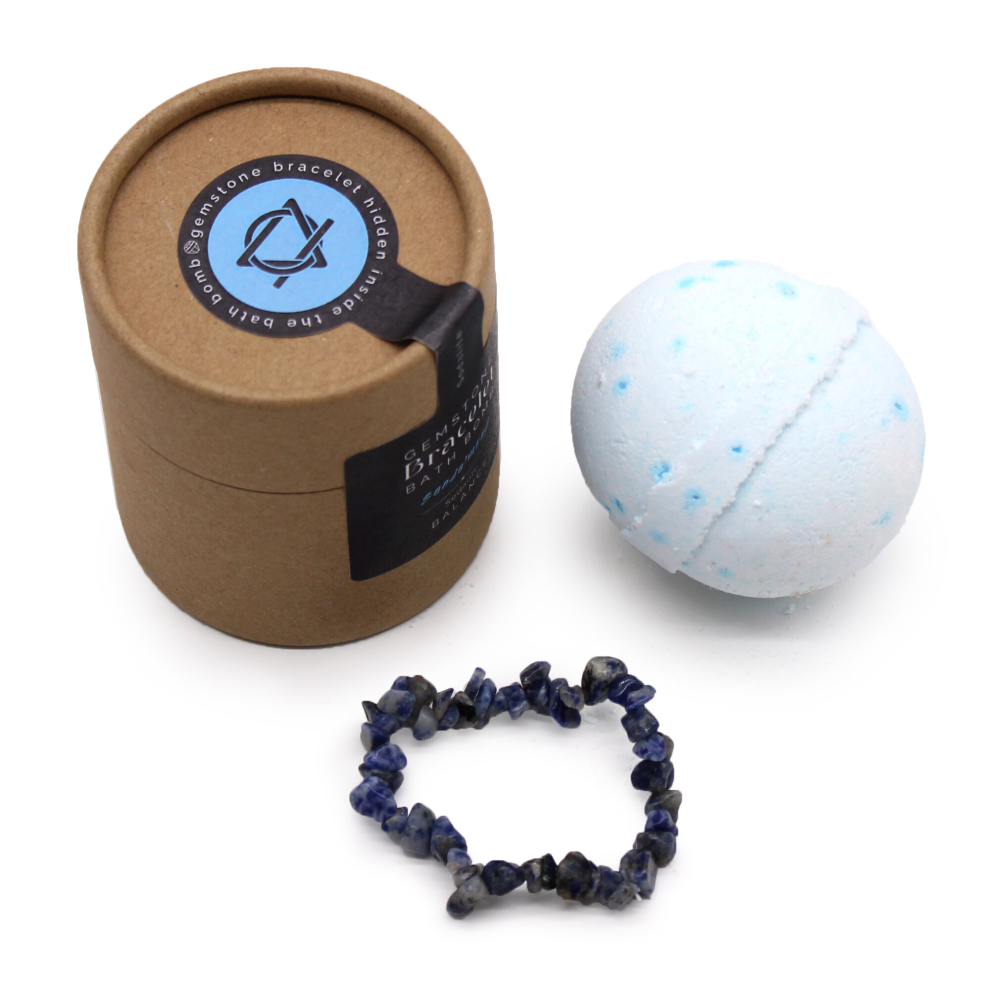 Adorable Lifestyle Bathroom Luxury - Sodalite Gem Bracelet Bath Bomb
