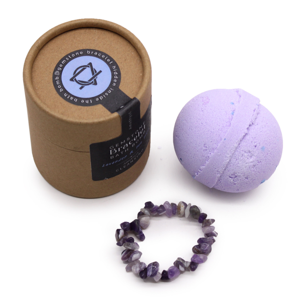 Adorable Lifestyle Bathroom Luxury - Amethyst Gem Bracelet Bath Bomb