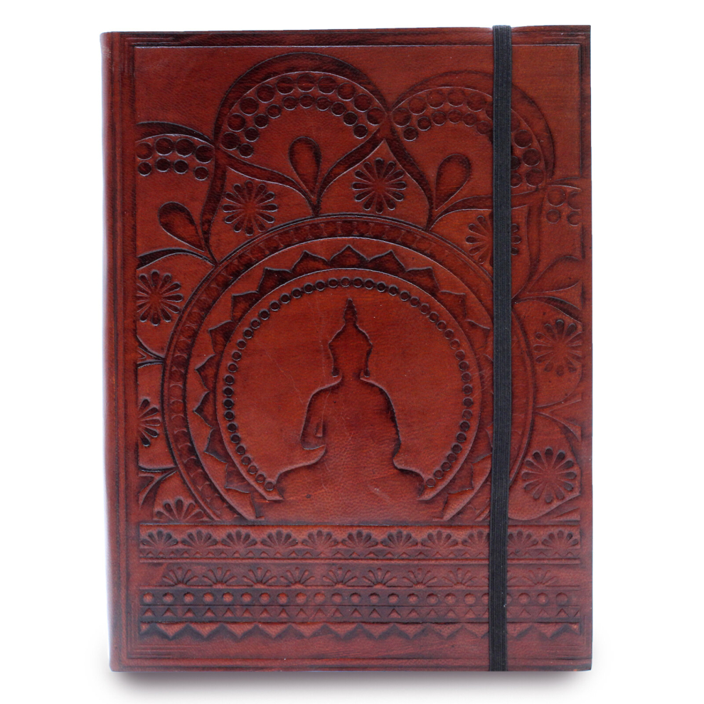 Vintage Gifts , Crystals and Collectables -  Medium Notebook with strap - Tibetan Mandala-image-OPC-PCQJM5D-NEW