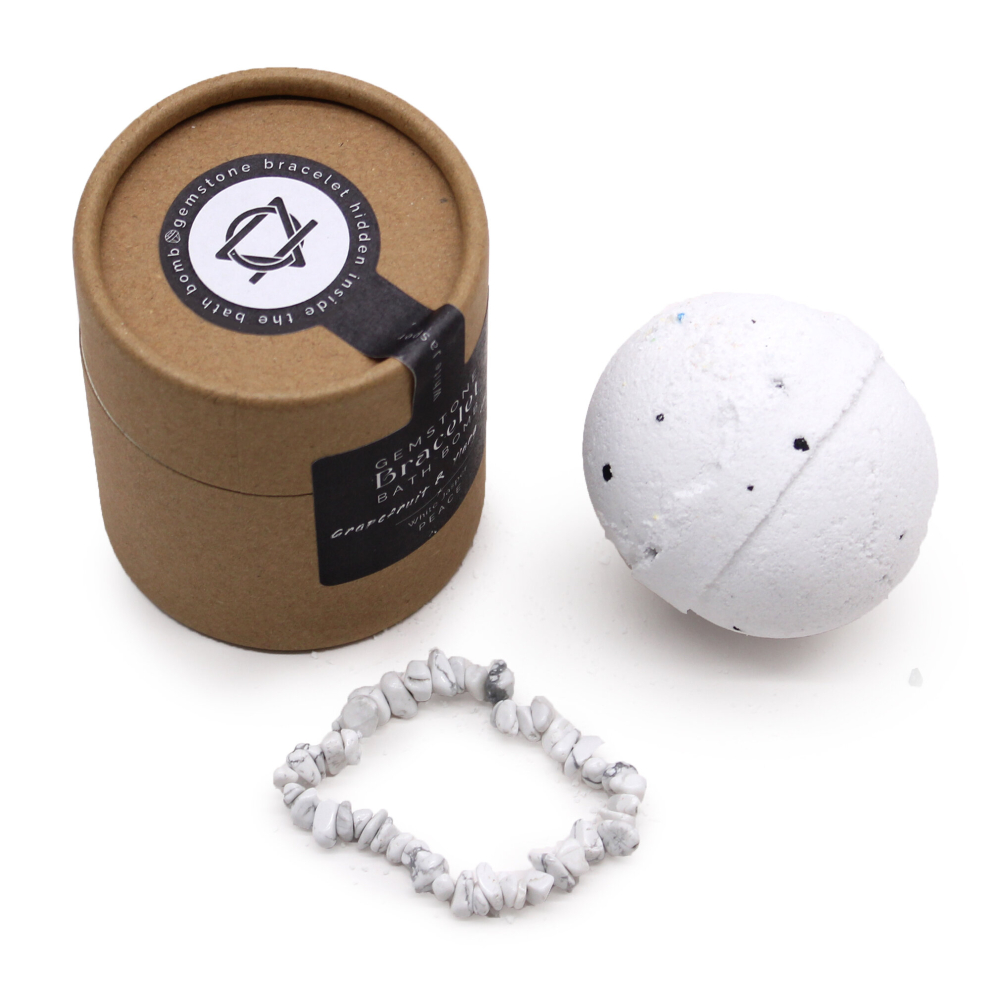 Adorable Lifestyle White Bathroom Luxury - Jasper Gem Bracelet Bath Bomb
