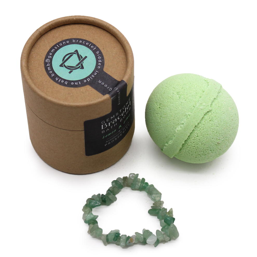 Adorable Lifestyle Bathroom Luxury - Green Aventurine Gem Bracelet Bath Bomb