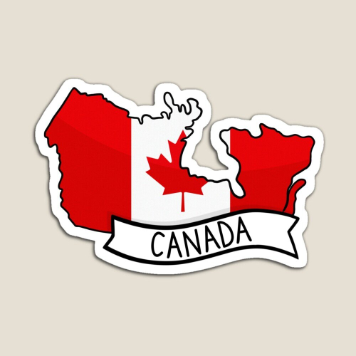 Fridge Magnets Canada Flag Map Acrylic Meme Decoration for Home Kitchen Office