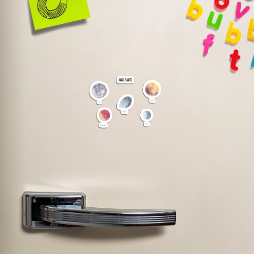 Fridge Magnets Dwarf Planets  Acrylic Meme Decoration for Home Kitchen Office 2