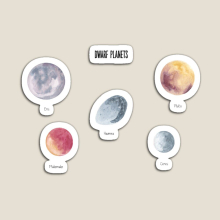 Fridge Magnets Dwarf Planets Acrylic Meme Decoration for Home Kitchen Office