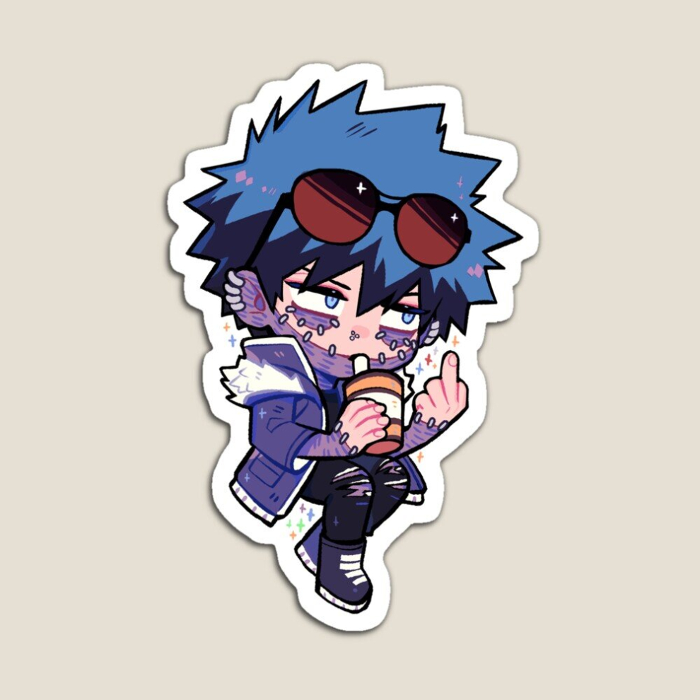 Whibos Fridge Magnets Sunglasses (Dabi) Acrylic Meme Decoration For Home Kitchen Office