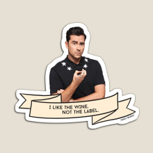 Fridge Magnets Schitt's Creek David Rose: I Like The Wine, Not The Label Acrylic Meme Decoration for Home Kitchen Office