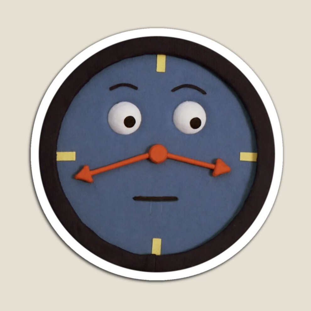 Whibos Fridge Magnets Don't Hug Me I'm Scared Clock Acrylic Meme Decoration For Home Kitchen Office