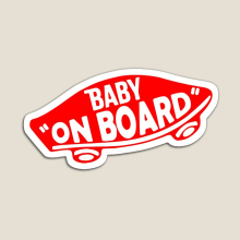 Fridge Magnets Baby "On Board" Acrylic Meme Decoration for Home Kitchen Office