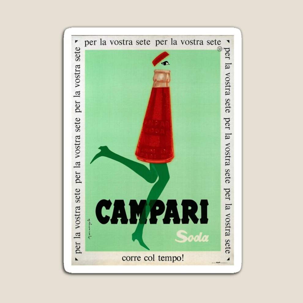 Fridge Magnets Campari - Print Acrylic Meme Decoration for Home Kitchen Office