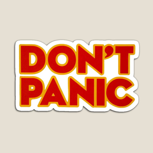 Fridge Magnets Don't Panic Acrylic Meme Decoration for Home Kitchen Office
