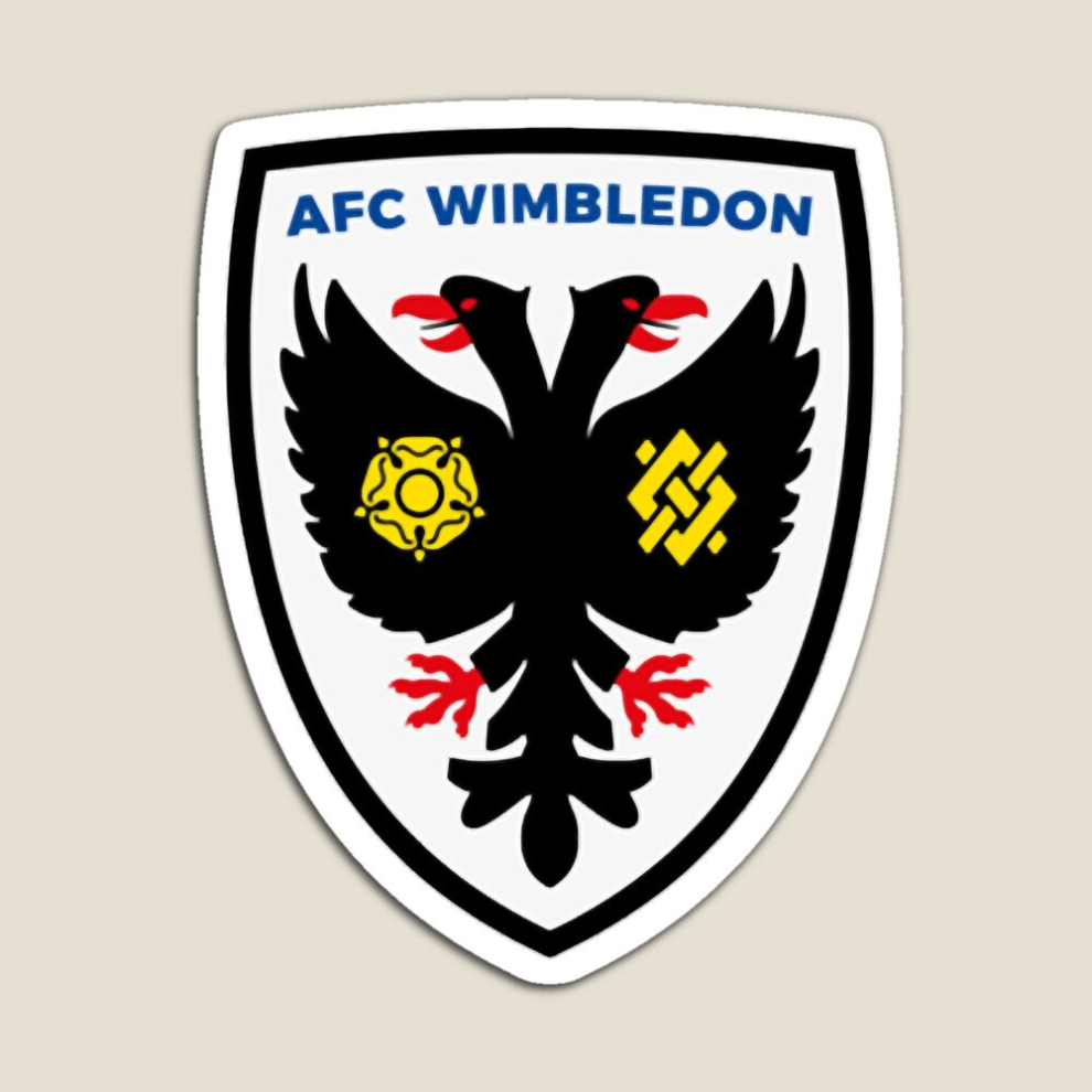 Fridge Magnets AFC Wimbledon logo with pinstripes Acrylic Meme Decoration for Home Kitchen Office