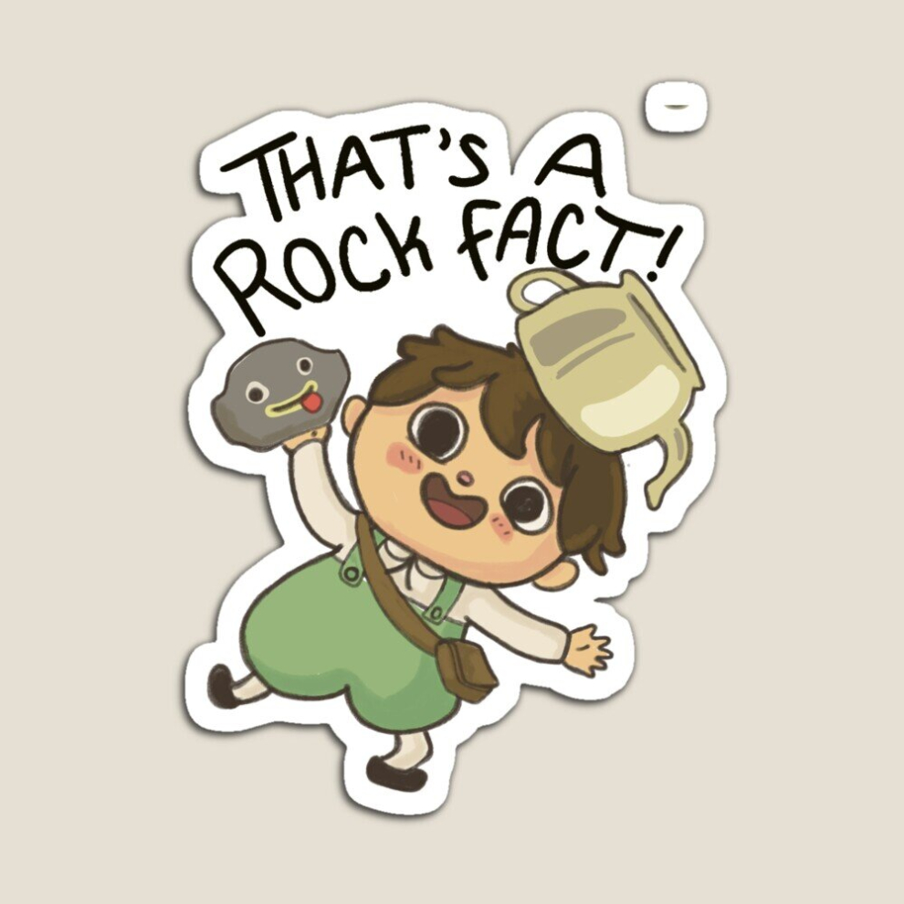Fridge Magnets Greg Rock Fact, Over the Garden Wall Acrylic Meme Decoration for Home Kitchen Office