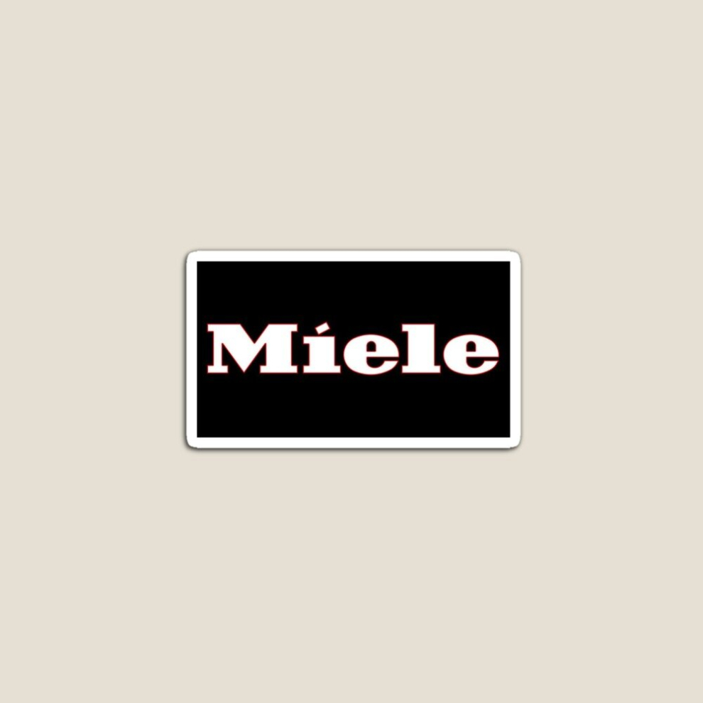 Fridge Magnets Miele Logo Print (2nd Black) Acrylic Meme Decoration for Home Kitchen Office