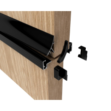 (Black inside and outside) Stable Door Weather Seal Rain and Draught Proofing Kit, also for Half and Dutch Doors
