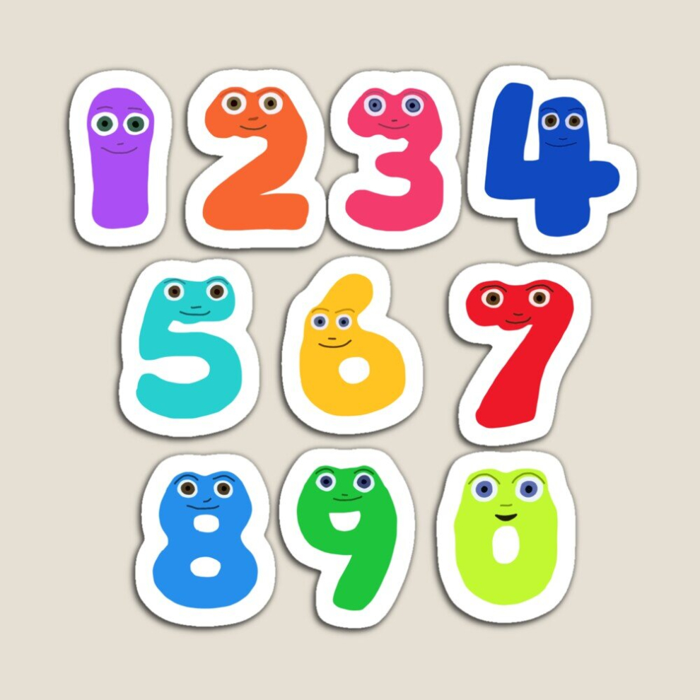 Fridge Magnets Cbeebies Numberjacks artwork Acrylic Meme Decoration for Home Kitchen Office