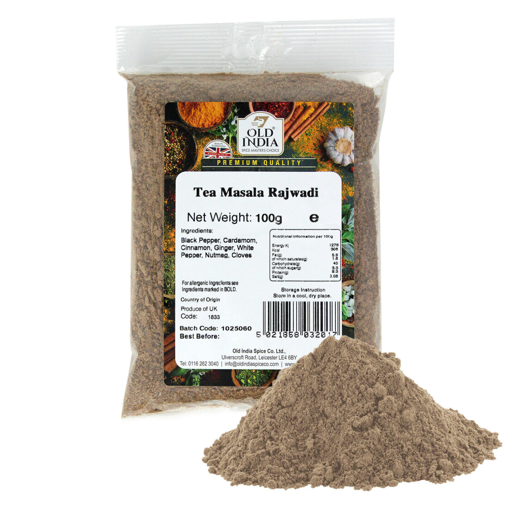 (Tea Masala Rajwadi) Indian Spices Whole Ground Indian Curry Seasonings