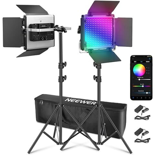 Neewer NEEWER 2 Pack 660 PRO II LED Video Light Stand Kit 2