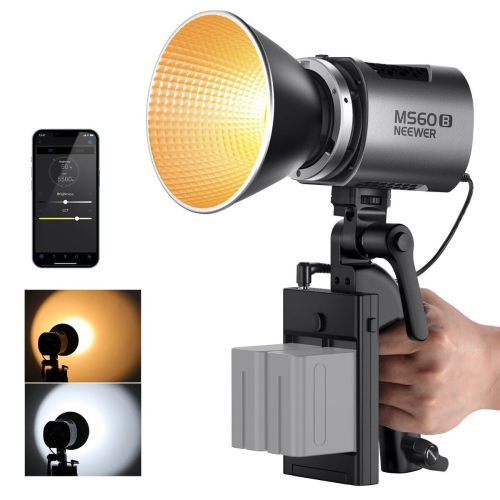 Neewer NEEWER MS60B Bi-color LED Video Light Handheld Spotlight 2