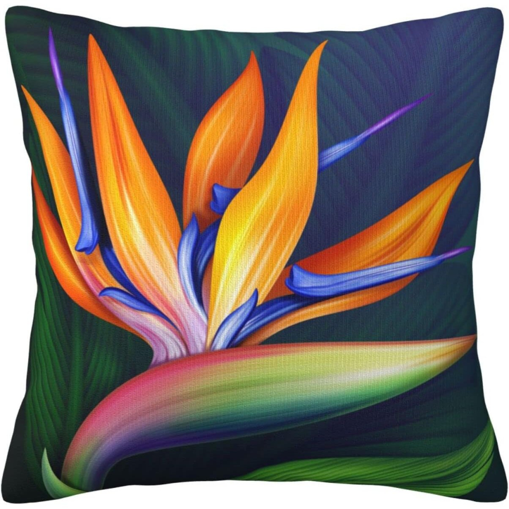 Botanical Flower Nature Leaves Decorative Pillows Case Bloom Floral Plant Throw Pillowcase Cushion Cover for Home Couch Bed Sofa Decor, 18x18 inch-image-OPC-PCQM2DK-NEW