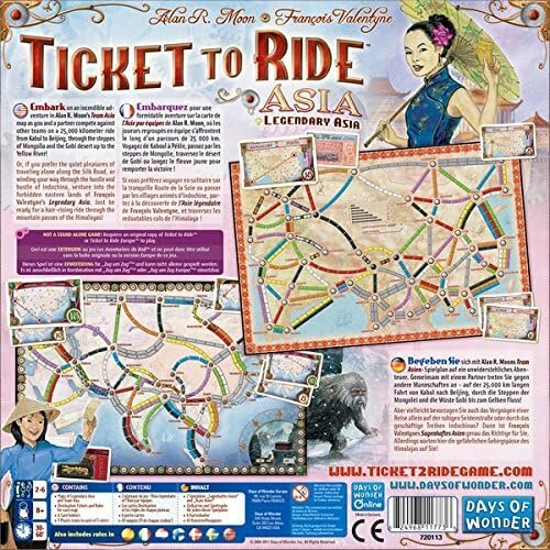 Days of Wonder Espansione I Pionieri della Ferrovia - Asia - Gioco da tavolo - Asmodee