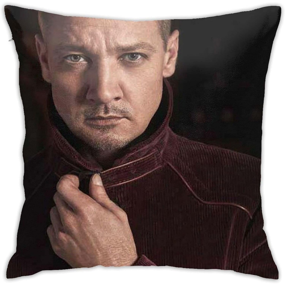 Jeremy Renner Pillow Covers Pillow Cases Indoor Outdoor 45x45cm(18x18 inch)-image-OPC-PCQM6GJ-NEW