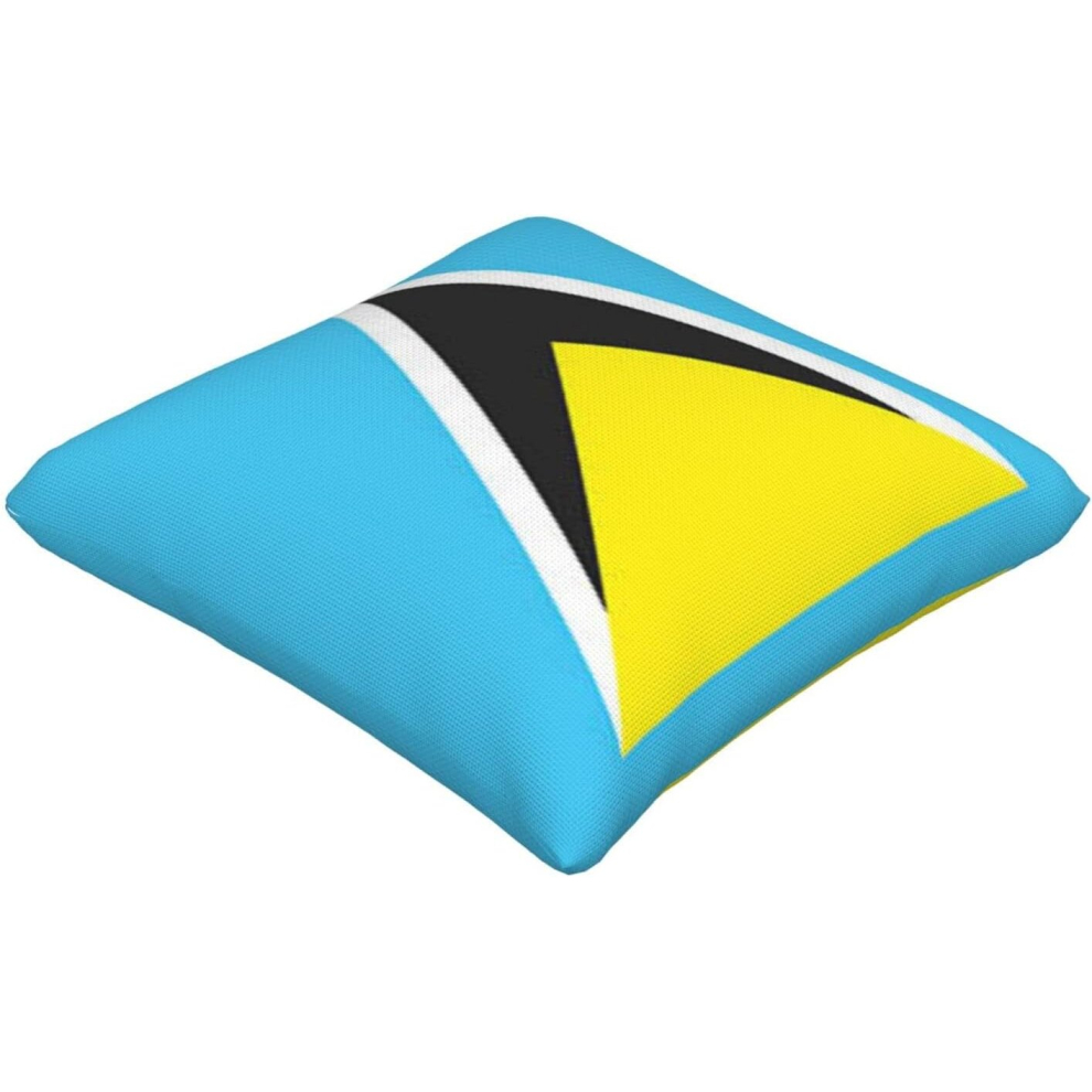 Throw Pillow Covers Flag Saint Lucia Decorative Pillow Covers 18x18 inch Square Luxury Style Cushion Case Pillow Shell for Sofa Bedroom-image-OPC-PCQM6MJ-NEW