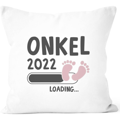 Uncle 2022 Loading Gift Pillow for Expectant Uncle Cotton Birth Gift White Pink One Size 1