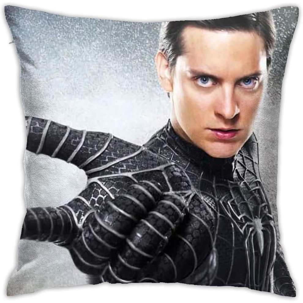 Tobey Maguire Pillow Covers Double Sided Plush Pillow Cases Dorm Decor for Bedroom Living Room 18x18 inch-image-OPC-PCQMB2D-NEW