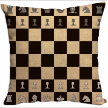 cushion cover sofa decorative cushion cover car decorative cushion covers cushion covers cushion chess board black light brown chess, 45 x 45 cm