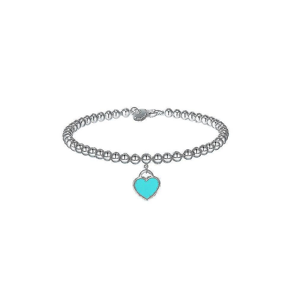 (green, 16cm) Tiffany Bracelet 925 Sterling Silver Bracelet Fashion Cute Retro All Match Jewelry Trend Bracelet